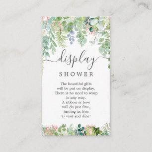 Soft Greenery Display Douche Baby shower Kaart