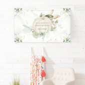 Soft Greenery Gold Pumpkin Herfst Baby shower Part Spandoek (Insitu)