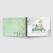 Soft Greenery Gold Safari Oerwoud Baby shower Gastenboek (Volledig)