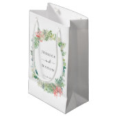 Soft Greenery Hotel Trouwcadeau Tas Klein Cadeauzakje (Voorkant Gekanteld)
