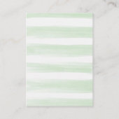 Soft Greenery Teddy Bear Baby shower Diaper Raffle Informatiekaartje (Achterkant)