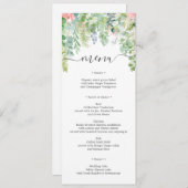 Soft Greenery Wedding Menu of Vrijgezellenfeest Kaart (Voorkant / Achterkant)