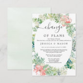 Soft Greenery Wedding uitgesteld Kaart (Voorkant / Achterkant)