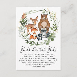 Soft Greenery Woodland Animals Books for Baby Informatiekaartje