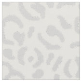 Soft Grey and White Leopard Cheetah Print Stof (Close Up)
