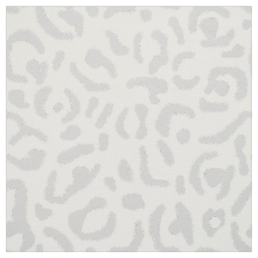 Soft Grey and White Leopard Cheetah Print Stof (Swatch)