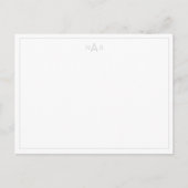 Soft Grey and White Sophisticated Minimalist Note Briefkaart (Voorkant)