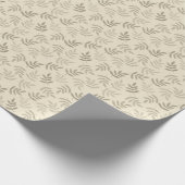 Soft Grey Beige Botanical Branch Print Gift Cadeaupapier (Hoek)