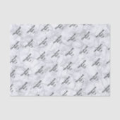 Soft Grey Gray Marble Tissuepapier (Voorkant)