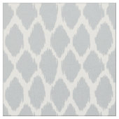 Soft Grey Ikat Ogee Pattern Stof (Close Up)