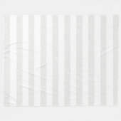 Soft Grey Linen look Stripes Fleece Deken (Voorkant (Horizontaal))