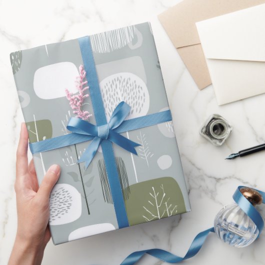 Soft Grey Sage Balance Abstract Pattern Cadeaupapier (Geschenken)