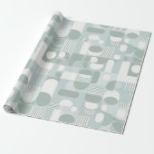 Soft Grey Sage Balance Abstract Pattern Cadeaupapier (Uitgerold)