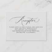 Soft Grey Wedding Receptie Informatie Informatiekaartje (Voorkant)
