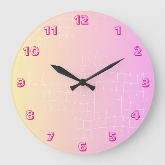 Soft Harmony Abstract Wall Clock Grote Klok (Voorkant)