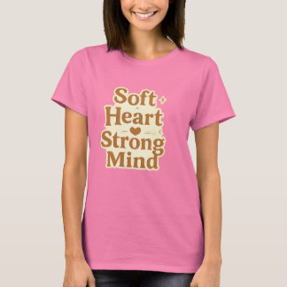 Soft Hart Sterke Geest Typografie T-shirt