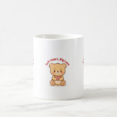 Soft Heart Big Love Cute Teddy Bear Mugs Koffiemok (Center)