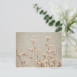 Soft Heart Blossom Postcard – Romantic Botanical  Briefkaart