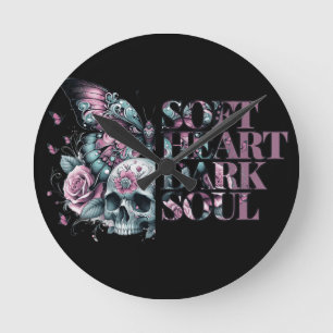 Soft Heart Dark Soul Pastel Gothic Ronde Klok