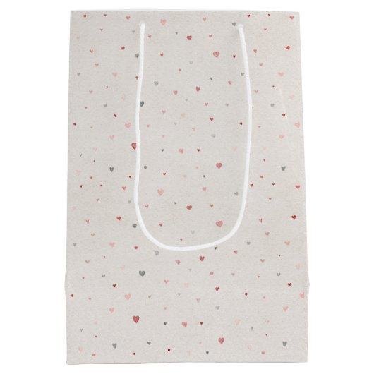 Soft Heart Pattern Gift Bag Medium Cadeauzakje (Achterkant)