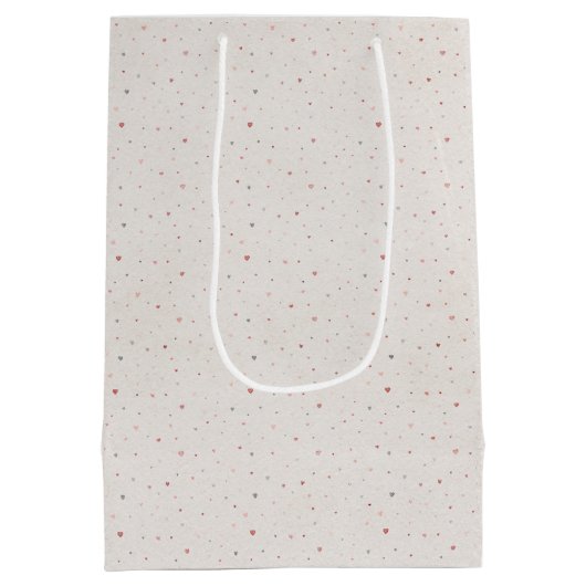 Soft Heart Pattern Gift Bag Medium Cadeauzakje (Achterkant)