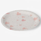 Soft Heart Pattern Paper Plates Papieren Bordje (Gekanteld)