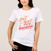 Soft Heart Sharp Boundaries Vrouwen T-shirt (Voorkant)