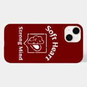 Soft Heart Strong Mind Phone Case (Achterkant (horizontaal))