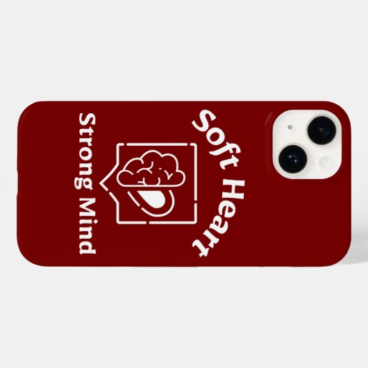 Soft Heart Strong Mind Phone Case (Achterkant (horizontaal))