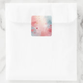 Soft Heartscape Vierkante Sticker (Tas)