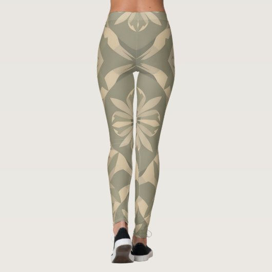 Soft Home Decor Leggings - Symmetrische Digitale P (Achterkant)