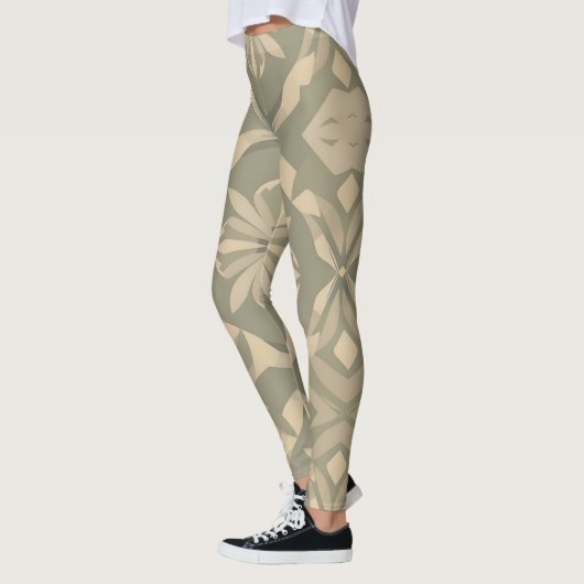 Soft Home Decor Leggings - Symmetrische Digitale P (Links)