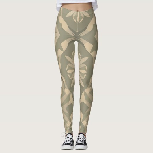 Soft Home Decor Leggings - Symmetrische Digitale P (Voorkant)