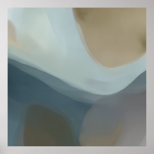 Soft Horizon Abstract Art Poster (Voorkant)