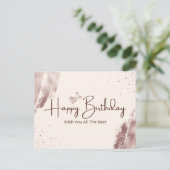 Soft Hues Verjaardag Wenskaart - Beste wensen Briefkaart (Staand voorkant)