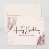 Soft Hues Verjaardag Wenskaart - Beste wensen Briefkaart (Voorkant / Achterkant)