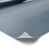 Soft Indigo Abstract Horizon Wall Art Poster (Hoek)
