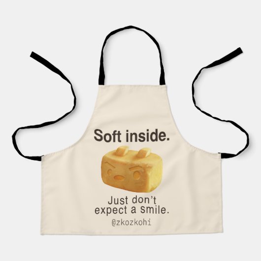 Soft Inside: Iron T Pineapple Cake Funny Quote Art Schort (Voorkant)