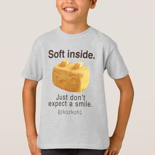 Soft Inside: Iron T Pineapple Cake Funny Quote Art T-shirt (Voorkant)