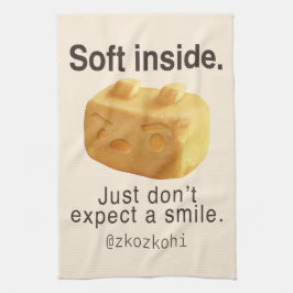Soft Inside: Iron T Pineapple Cake Funny Quote Art Theedoek