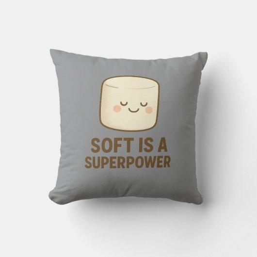 Soft is a Super Power Kussen (Voorkant)