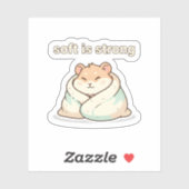 Soft Is Strong Hamster Sticker – Cute Animal  (Vel)
