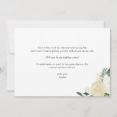 Soft Ivory Floral Garland Will You Be My Usher (Achterkant)