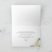 Soft Ivory Flowers Gold Maid of Honor-voorstel Kaart (Binnen)