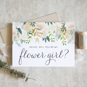 Soft Ivory Flowers Wil jij mijn Bloemenmeisje zijn