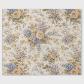 Soft Ivory Garden Bloom Cadeaupapier (Vlak)