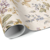 Soft Ivory Garden Bloom Cadeaupapier (Rol Hoek)