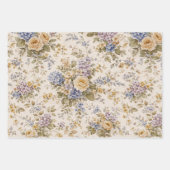 Soft Ivory Garden Bloom Inpakpapier Vel (Voorkant 2)