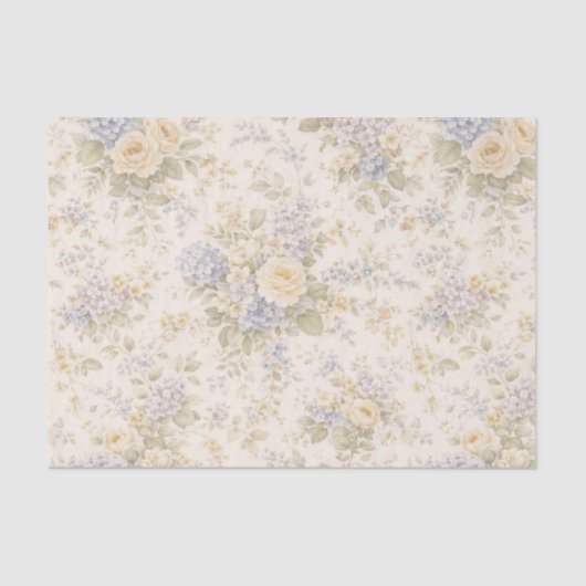 Soft Ivory Garden Bloom Tissuepapier (Voorkant)