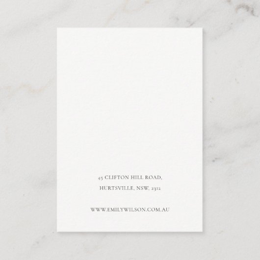 Soft Ivory Gold Agate Marble 2 Earning Display Visitekaartje (Achterkant)